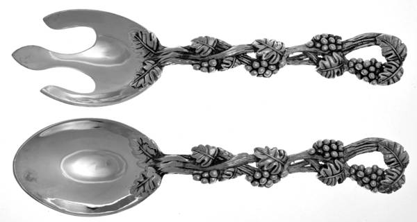 Grape (Silverplate) (2 Pc) Solid Salad Set