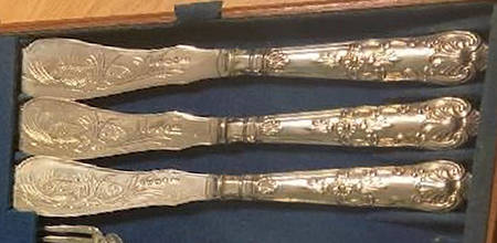 GGH3 (Sterling) Individual Hollow Handle Fish Knife-Sterling Blade