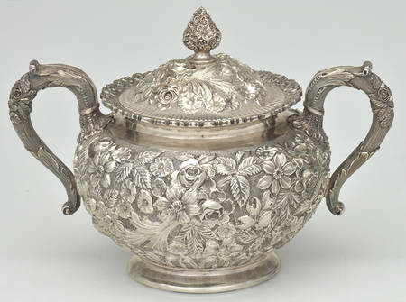 Repousse (Hollowware, Sterling) Sugar Bowl & Lid