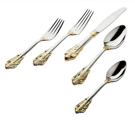 20th Century Baroque Gold Accent (Stainless) Fork