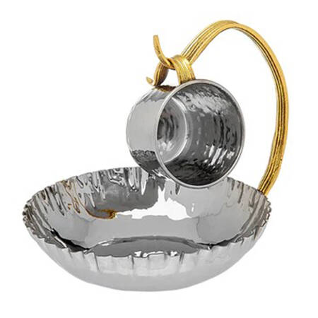 Judaica (Hollowware, Stainless) (2 Piece) Mayim Achronim Set