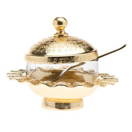 Judaica (Hollowware, Stainless) Jam Jar & Lid with Spoon