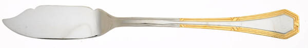 GGN15 (Stainless, Gold Accent) Individual Solid Fish Knife by Gottinghen