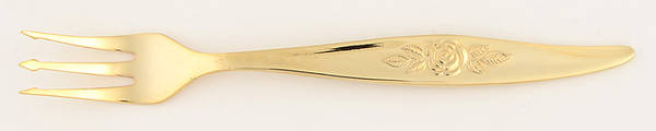 Avon Rose (Gold Electroplate) Cocktail/Seafood Fork