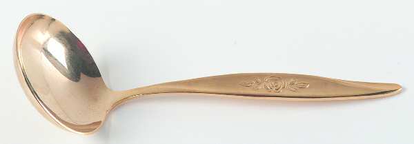 Avon Rose (Gold Electroplate) Solid Gravy Ladle