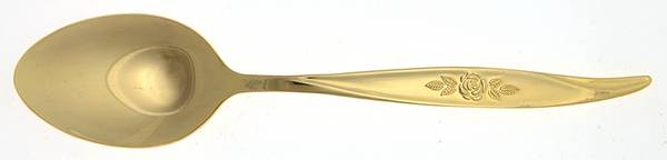 Avon Rose (Gold Electroplate) Tablespoon (Serving Spoon)