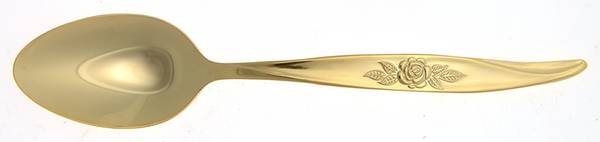 Avon Rose (Gold Electroplate) Place/Oval Soup Spoon