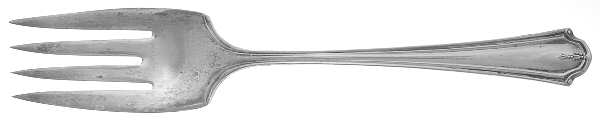 Dixie (Silverplate, 1916) Medium Solid Cold Meat Serving Fork