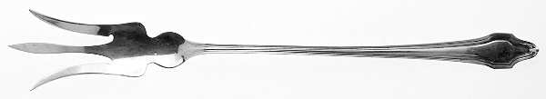 HAS1 (Sterling, No Monograms) Large Lettuce Serving Fork