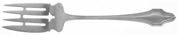 HAS1 (Sterling, No Monograms) Small Solid Cold Meat Serving Fork