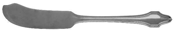 HAS1 (Sterling, No Monograms) Flat Handle Butter Spreader