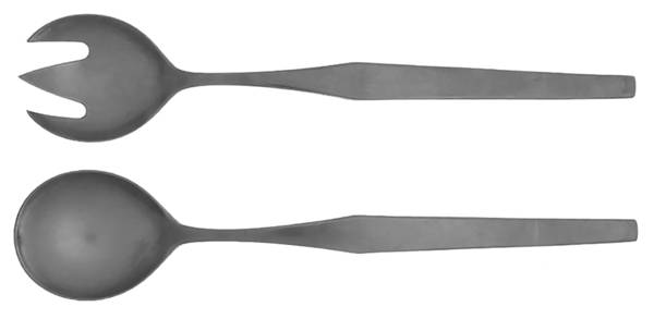 HCK1 (STAINLESS) (2 Pc) Solid Salad Set