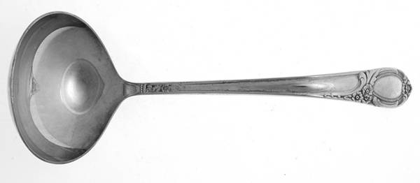 Silver Locket (Silverplate) Solid Gravy Ladle