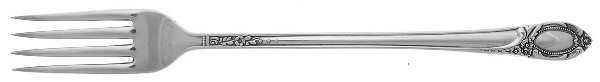 Silver Locket (Silverplate) Grille Fork (Viande)