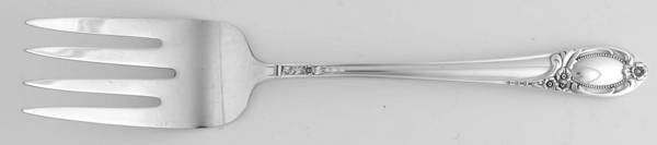 Silver Locket (Silverplate) Medium Solid Cold Meat Serving Fork
