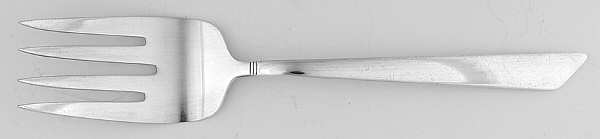 Silver Willow (Silverplate, 1960) Medium Solid Cold Meat Serving Fork