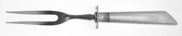 Silver Willow (Silverplate, 1960) Small Steak Carving Fork with Stainless Prongs
