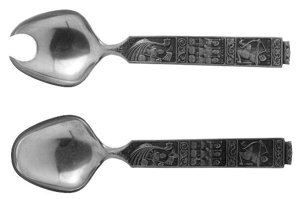 Kongetinn (Pewter) (2 Pc) Solid Salad Set by Hardanger
