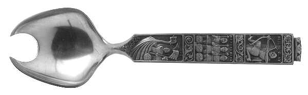 Kongetinn (Pewter) Solid Salad Serving Fork