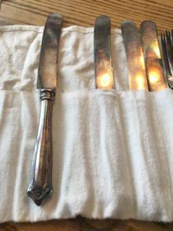 One (Silverplate) Old French Hollow Knife with Bolster