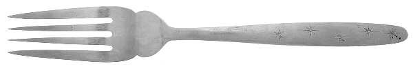 Enchanted Star (Stainless) Large Solid Cold Meat Serving Fork