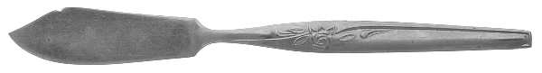Island Queen (Stainless, Floral) Flat Handle Master Butter Knife