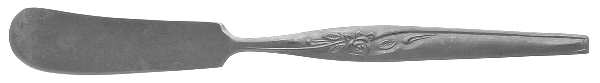 Island Queen (Stainless, Floral) Flat Handle Butter Spreader