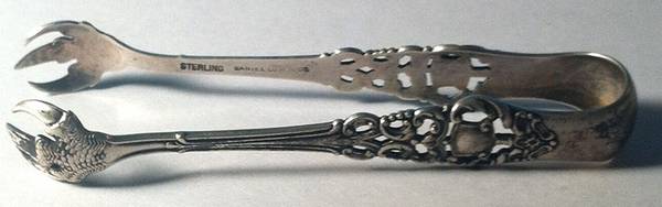 York (Sterling, 1898) Small Sugar Tongs