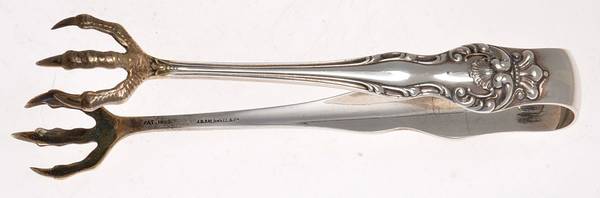 Queen (Sterling, 1893) Large Ice Serving Tongs