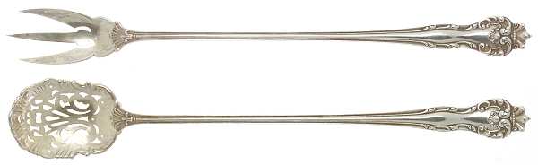 Queen (Sterling, 1893) 2 Pc Large Lettuce Serving Set