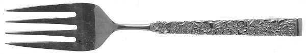 Flower Garden (Stainless) Small Solid Cold Meat Serving Fork