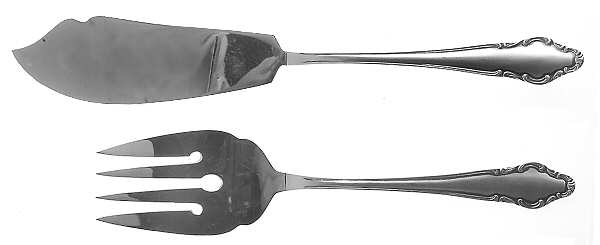 HEN12 2 Piece Large Solid Fish Serving Set
