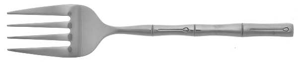 Bamboo (Stainless) Medium Solid Cold Meat Serving Fork