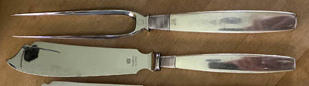 Silver Thread (Sterling) Small Stainless Blade 2-Piece Steak Carving Set
