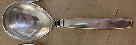 Silver Thread (Sterling) Solid Smooth Casserole Spoon