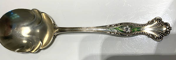 Hope (Sterling, 1899) Large Jelly Spoon W/Enamel Handle