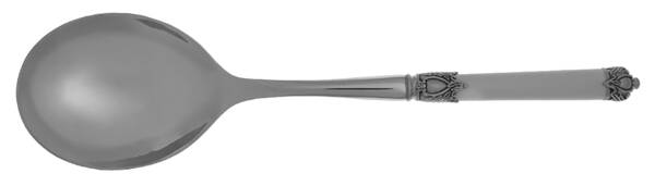Renaissance-Bone (Stainless) Casserole Spoon with Smooth Stainless Bowl HC