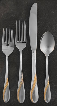 Glengarry (Gold Accent) 4 Piece Place Setting