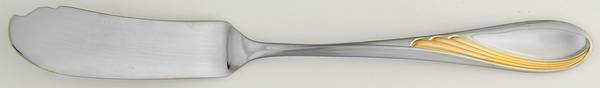 Glengarry (Gold Accent) Flat Handle Master Butter Knife