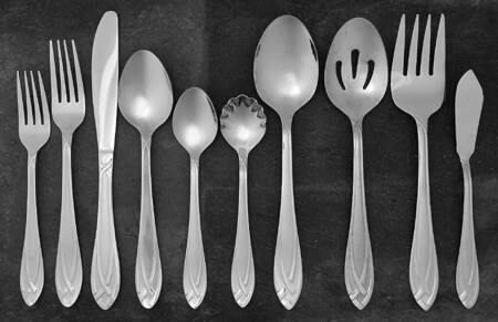 Lace Frosted (Stainless) 45 Piece Starter Set