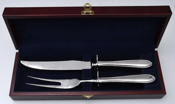 Gourmet (Stainless) 2 Piece Large Carving Set,Stainless Blade w/Box