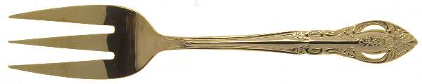 Versailles (Goldplated) Medium Solid Cold Meat Serving Fork