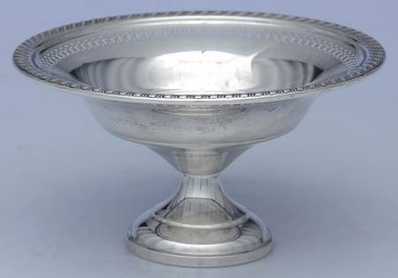 HTG3 (Sterling, Hollowware) Weighted Round Compote (Height X Width)