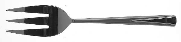 Prism (Stainless Satin-Glossy Accent) Medium Solid Cold Meat Serving Fork