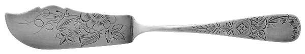 HSJ1 (Sterling) Flat Handle Bright Cut Master Butter