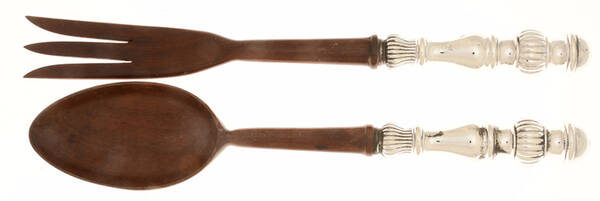 HAS2 (Sterling) Wooden Bowl 2-Piece Salad Set