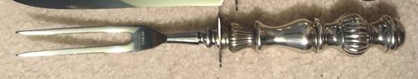 HAS2 (Sterling) Small Steak Carving Fork with Stainless Prongs