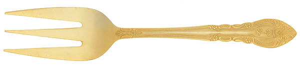 Versailles (Gold Electroplate) Medium Solid Cold Meat Serving Fork