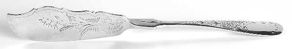 HEB6 (Sterling) Flat Twisted Handle Master Butter Knife Bright Cut