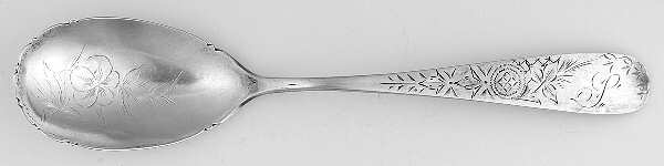 HEB6 (Sterling) Bright Cut Preserve Spoon